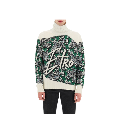 Jersey With Logo And Paisley Print