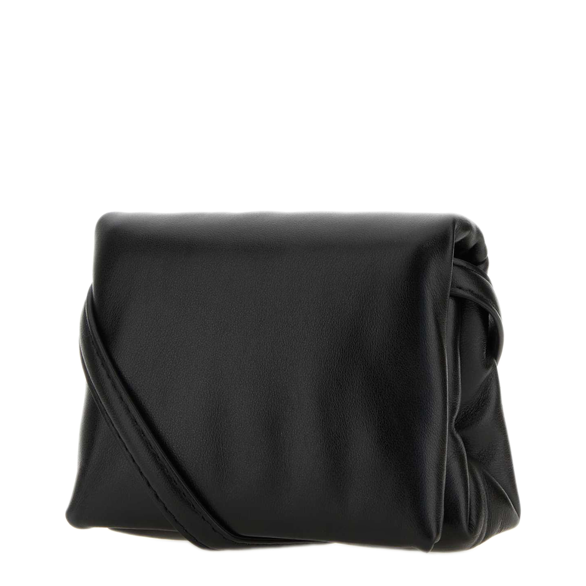 MAYFEYR - Marni - Black Leather Mini Prisma Clutch - PHMO0033U0P529800N99