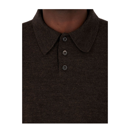 Wool Polo Shirt - Brown