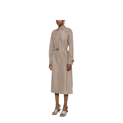 Cotton and Silk Blend Shirtdress