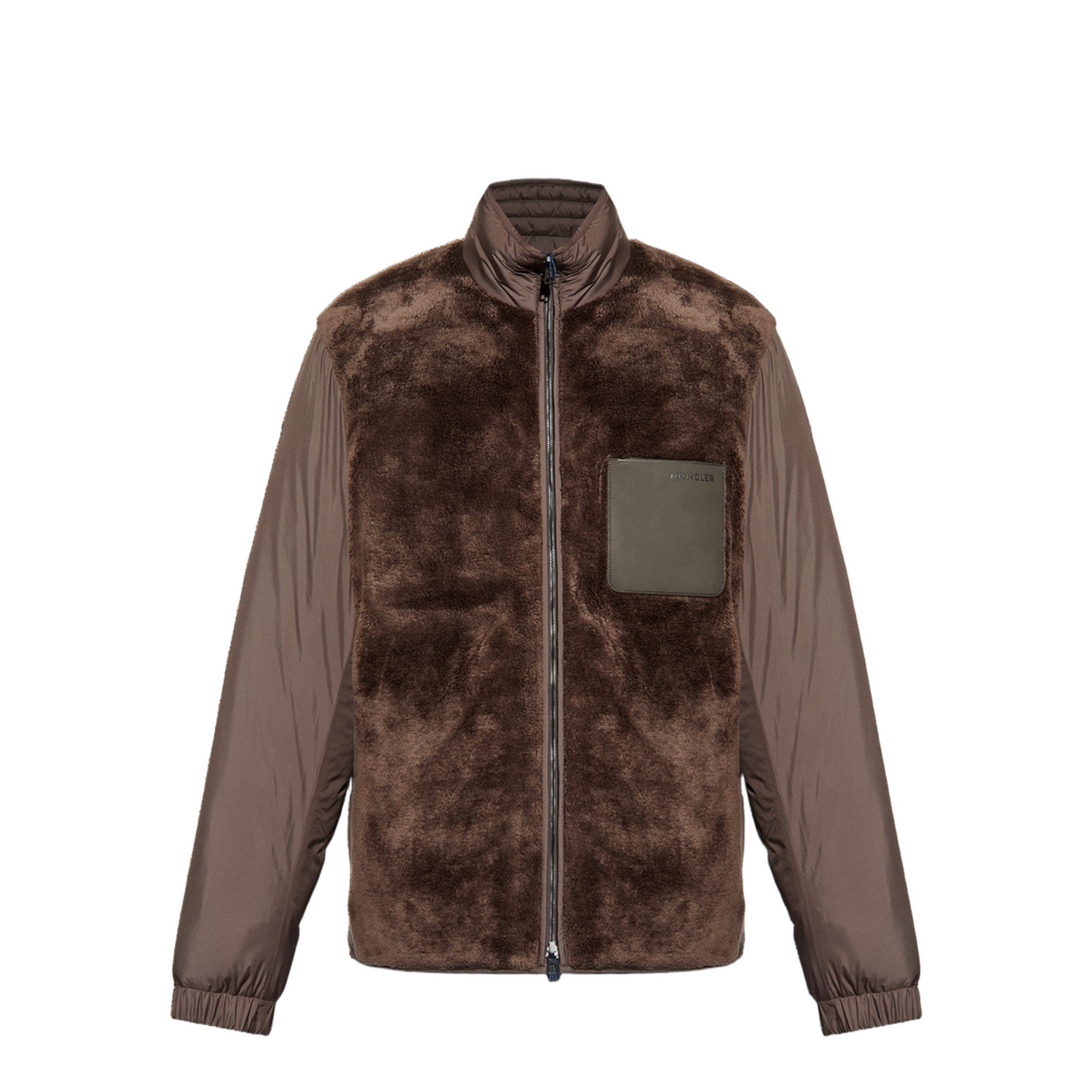 Brown Livra Reversible Teddy Short Down Jacket