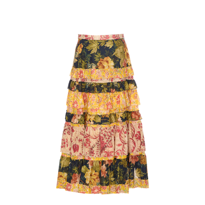 Apres Lhiver Macro Flower Skirt