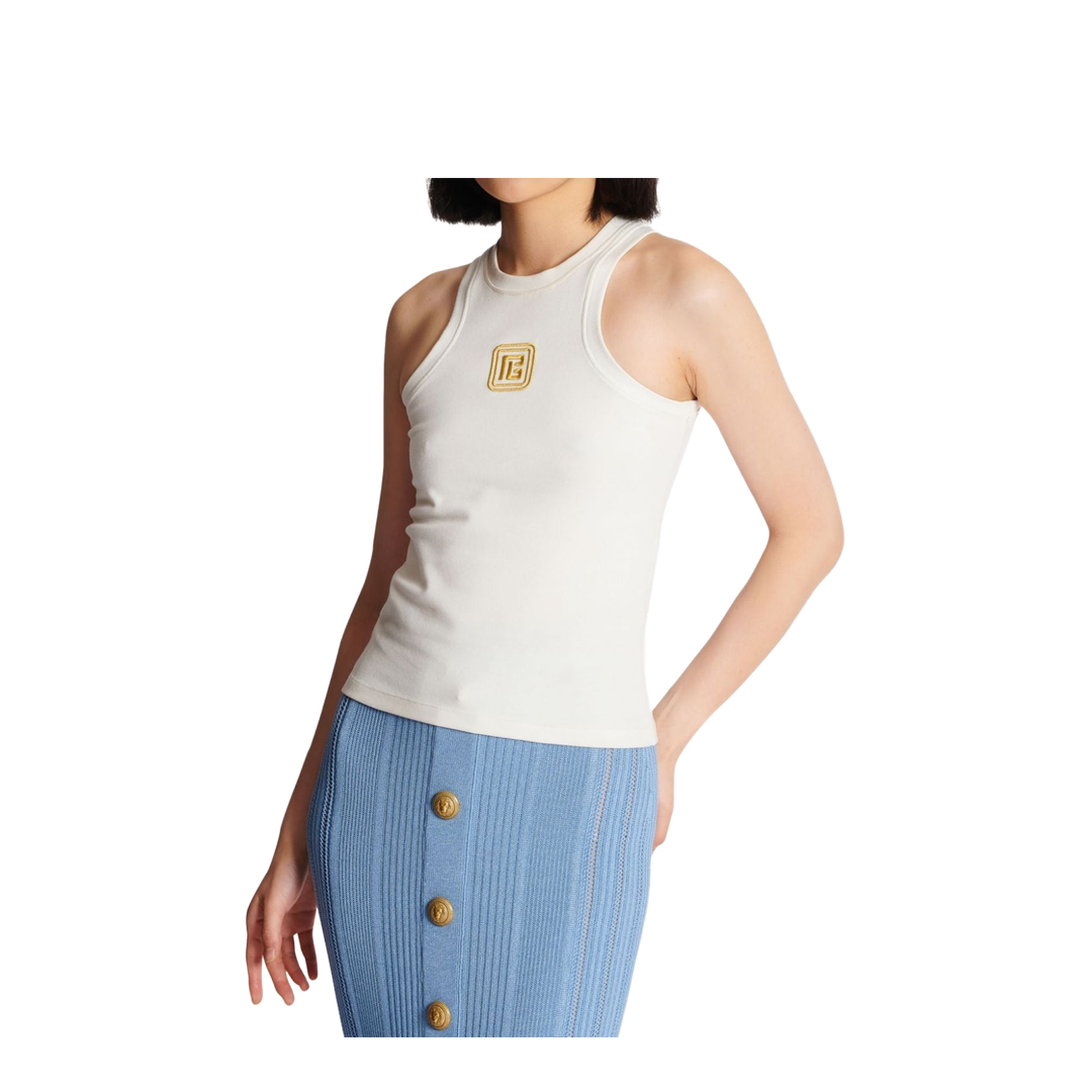 Beige Sleeveless Top