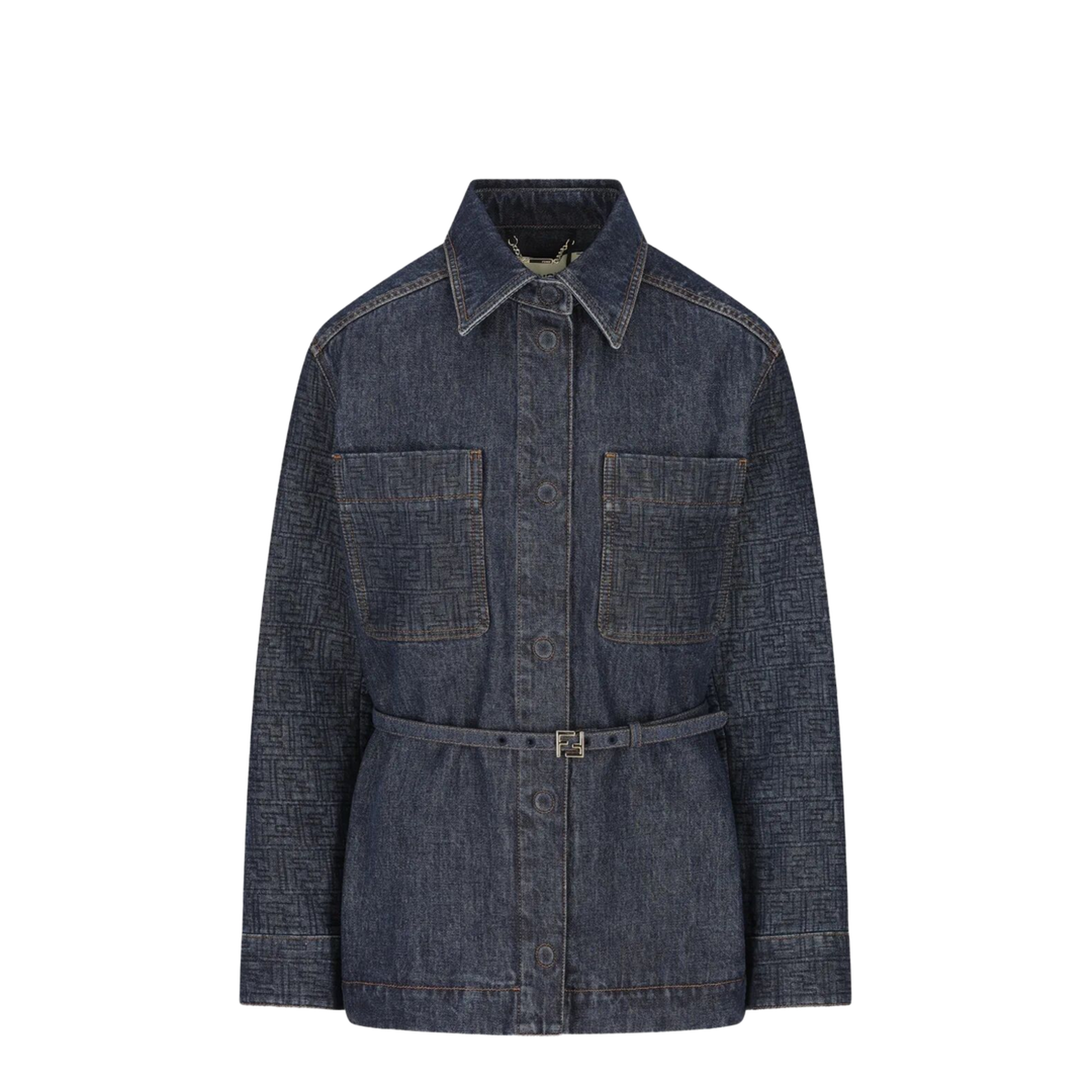 MAYFEYR - Fendi - Go-To Denim Shirt Jacket With Quilted Motif - FLF677AW82