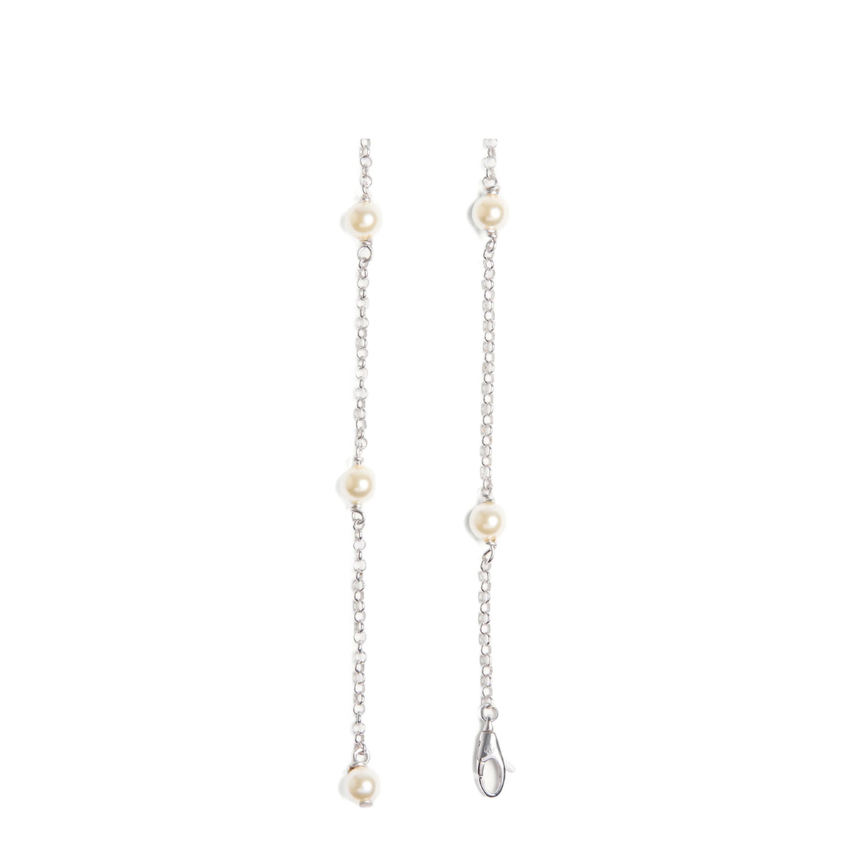 MAYFEYR - Valentino - Ovalette Necklace In Metal Pearls And Crystals - 9W2J0BH0WKDDFF