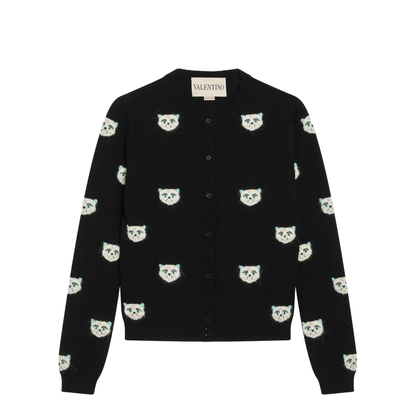 Garavani Le Chat De La Maison Intarsia Cardigan