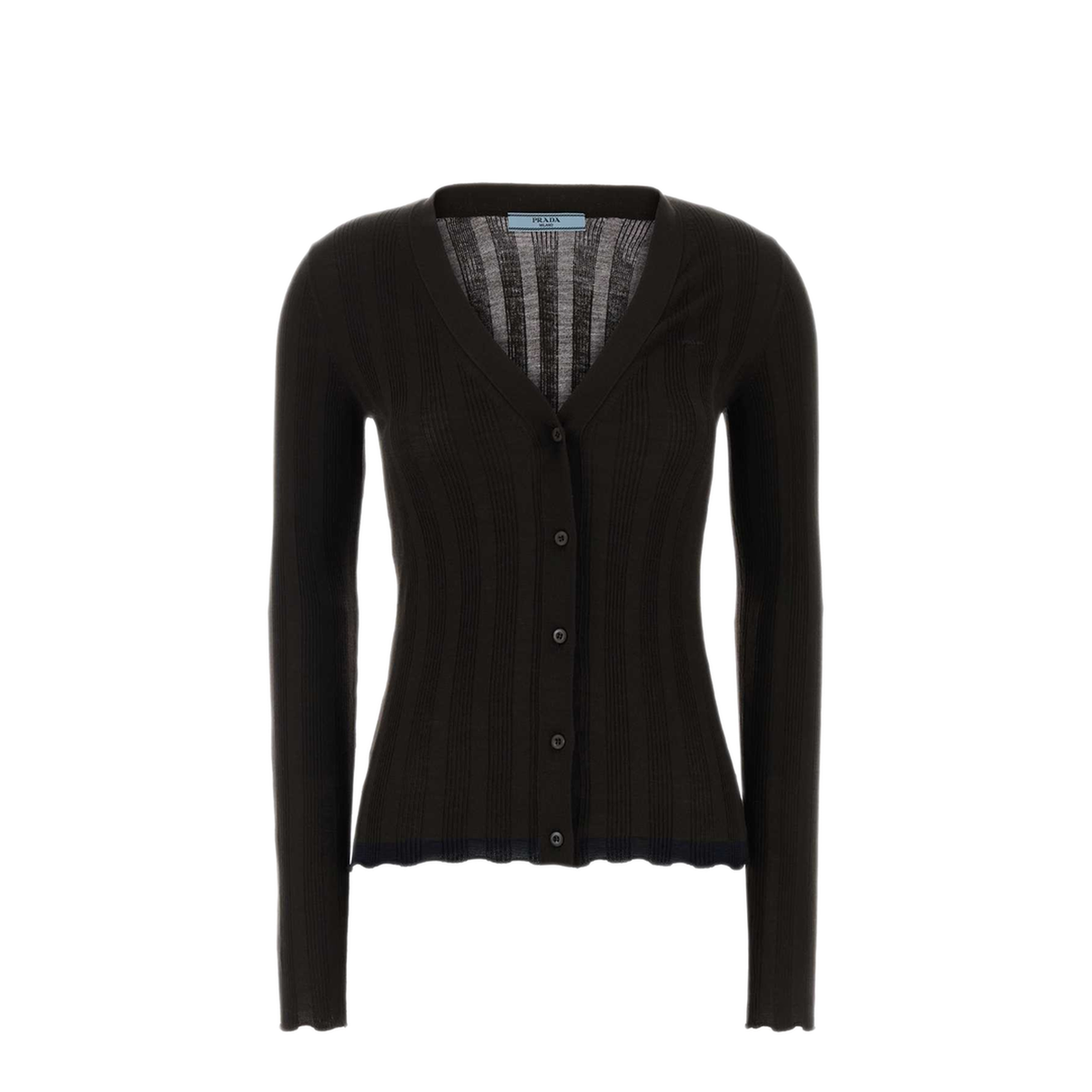 MAYFEYR - Prada - Dark Brown Wool Blend Cardigan - P25O37SOOO6218F0NGU