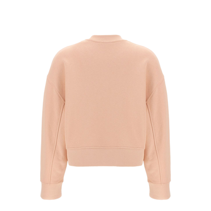 Light Pink Embroidered Cotton Sweatshirt