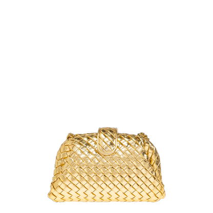 Lauren 1980 Gold Leather Clutch