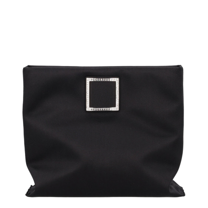 Trompette Strass Soft Clutch - Black