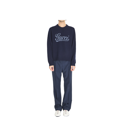 Midnight Blue Wool Sweater