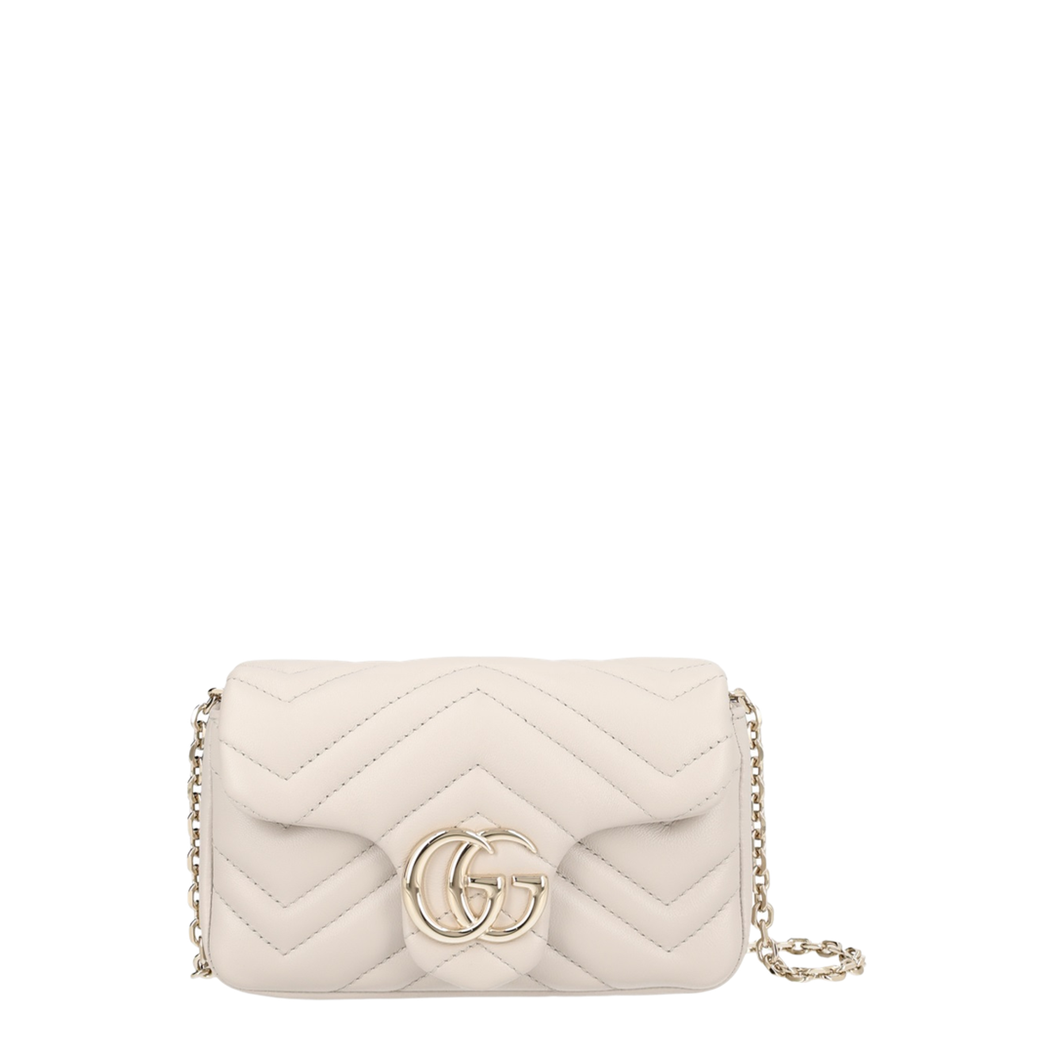 GG Marmont Mini Shoulder Bag Nappa Leather - Light Grey