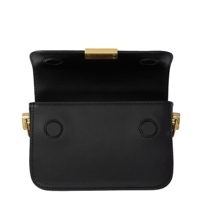 Plain Binder Beige Leather Crossbody Bag