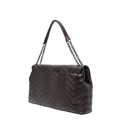 GG Marmont Maxi Matelassé Chevron Leather Shoulder Bag - Chocolate