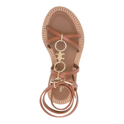 Lympia Sandals with Decorative Straps in Brown