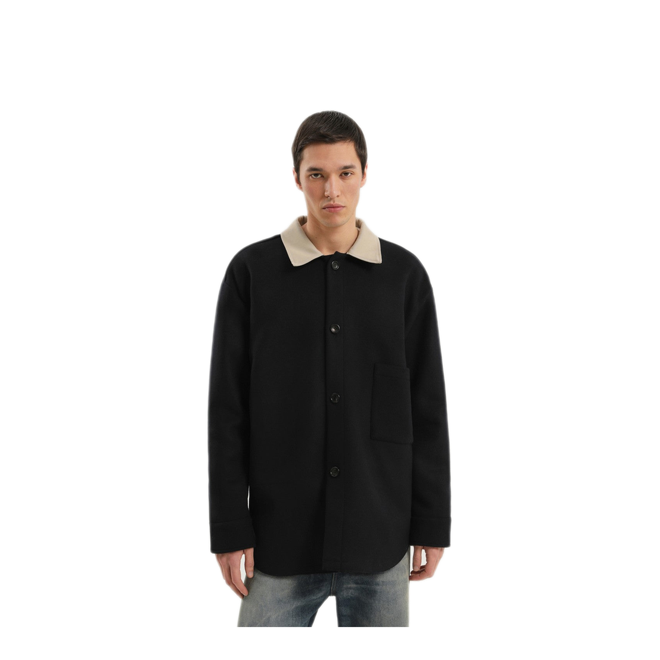 MAYFEYR - 1989 STUDIO - Shirt Jacket In Blue Wool - F04MBB005FAB0016200