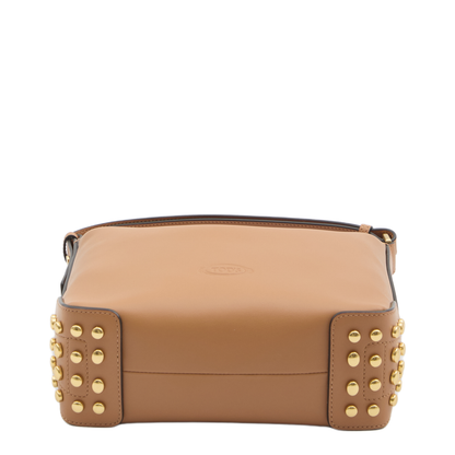 Metal Dots Mini Bag in Leather