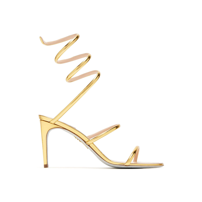 MAYFEYR - Rene Caovilla - Metallic Gold Cleo 80 Sandals - C123510800001L018DARK