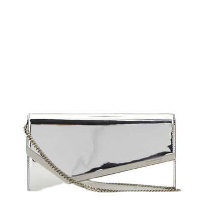 MAYFEYR - Jimmy Choo - Silver Synthetic Leather Clutch - EMMIEMIFSILVER