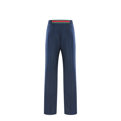 Technical Panama Sportswear Trousers in Dark Blue