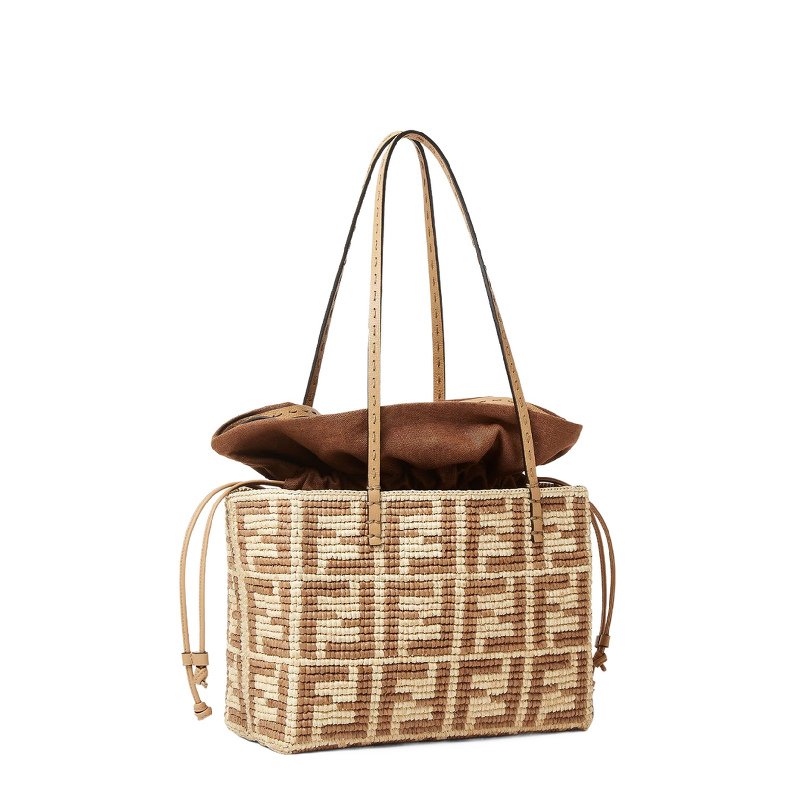 Roll Small Canvas Top Handle Bags - Tan