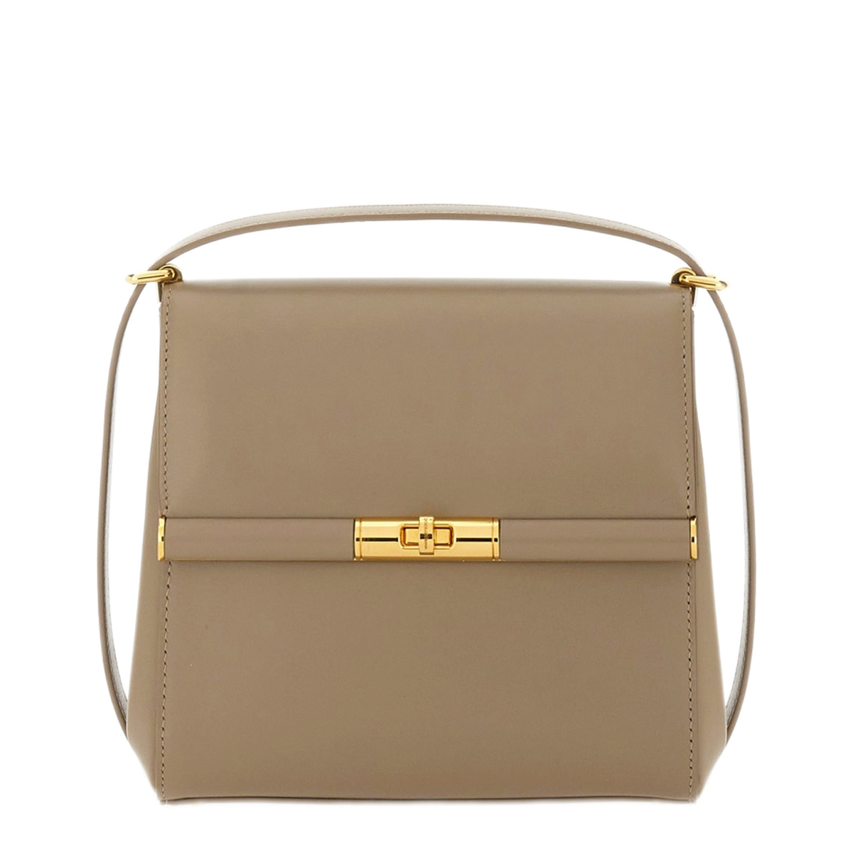 Marlene Calfskin Shoulder Bag - Beige