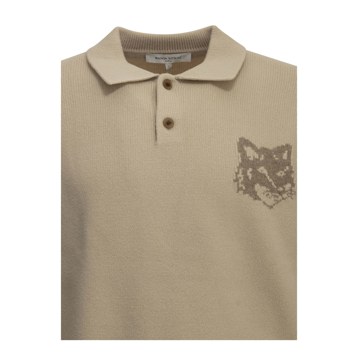 MAYFEYR - Maison Kitsuné - Fox Head Polo Sweater - MRMKL00KM03290625