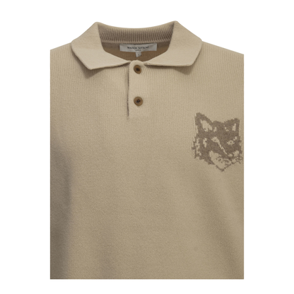 MAYFEYR - Maison Kitsuné - Fox Head Polo Sweater - MRMKL00KM03290625