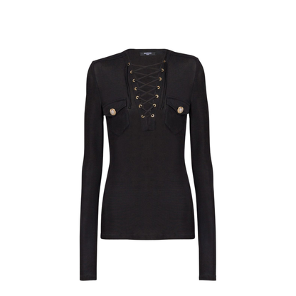 Tied Long Sleeve Short Top