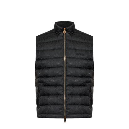 Down Vest with a Stand-Up Collar