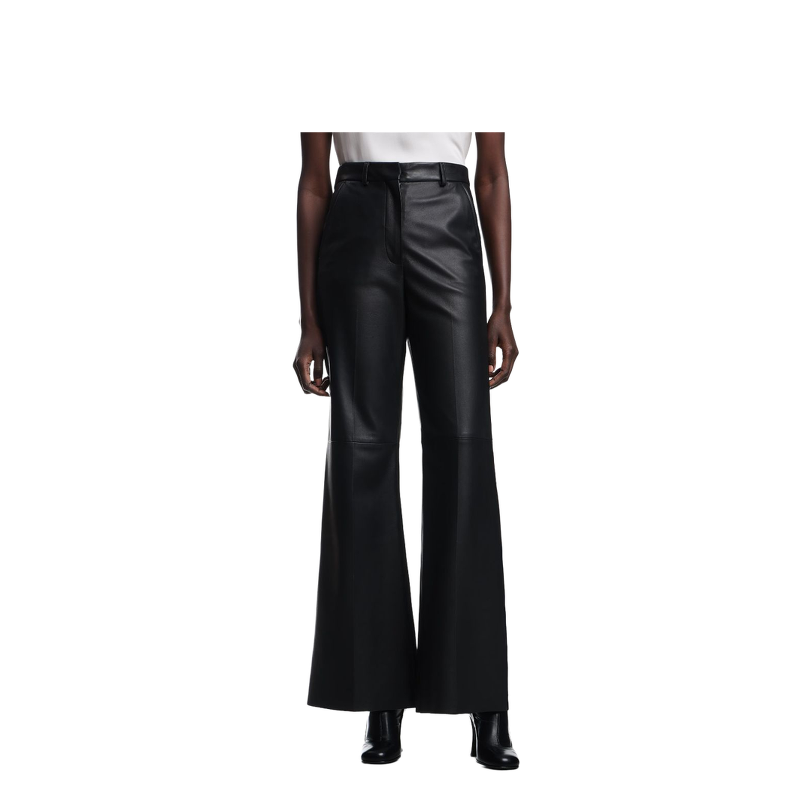 Flared Leg High Waist Trousers
