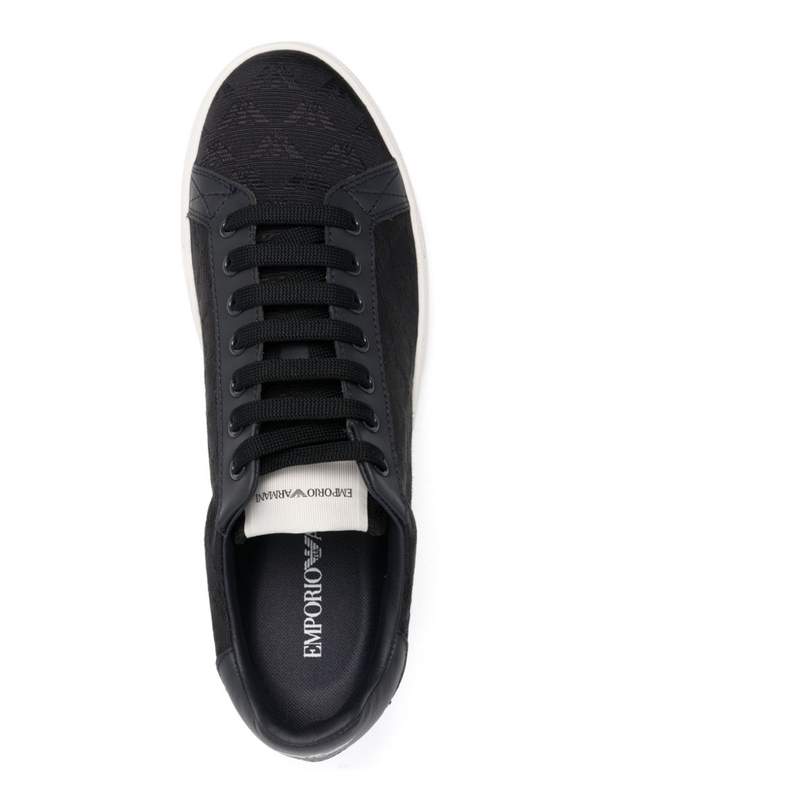 Nylon Sneakers with Jacquard All-Over Eagle