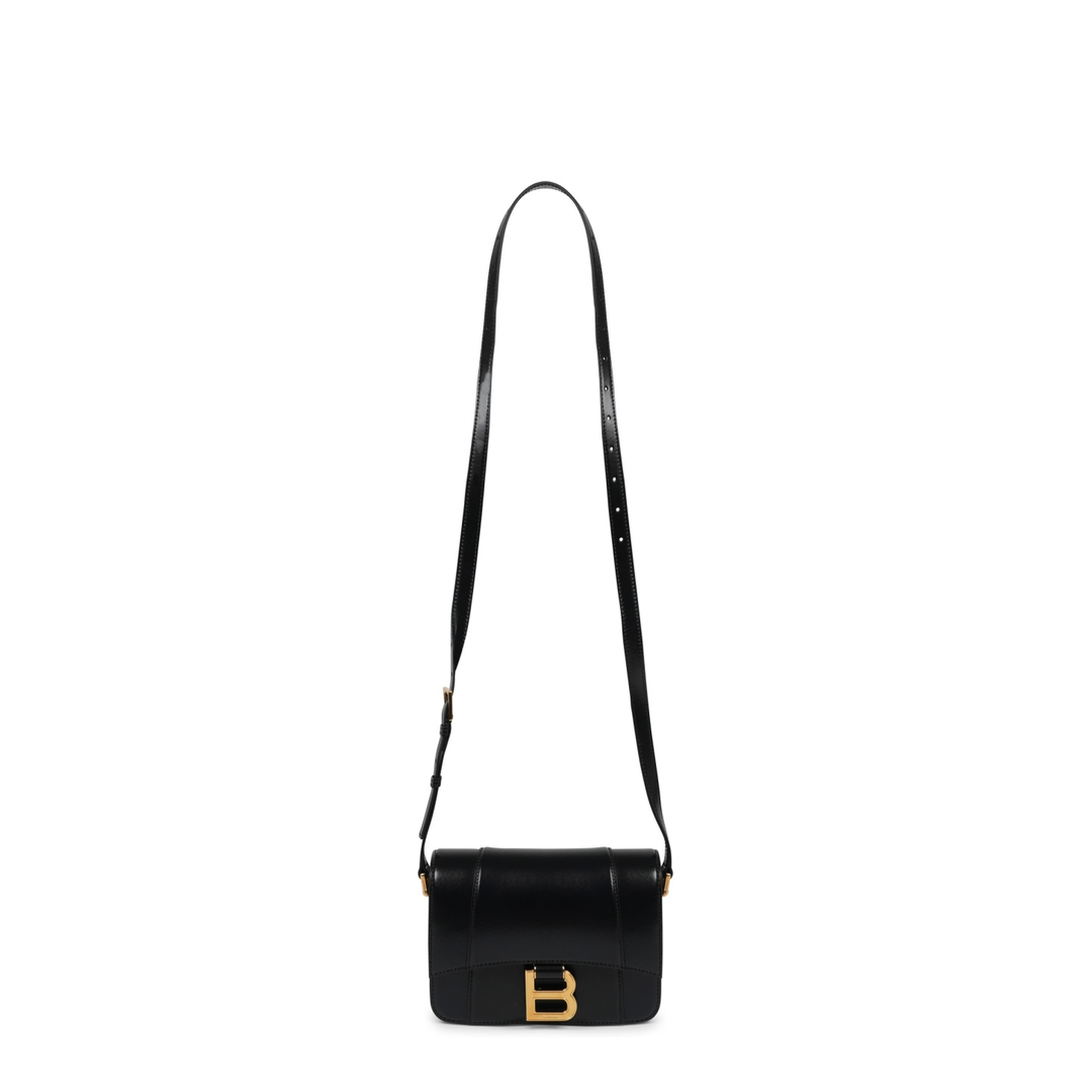 Hourglass Small Flap Bag in Black