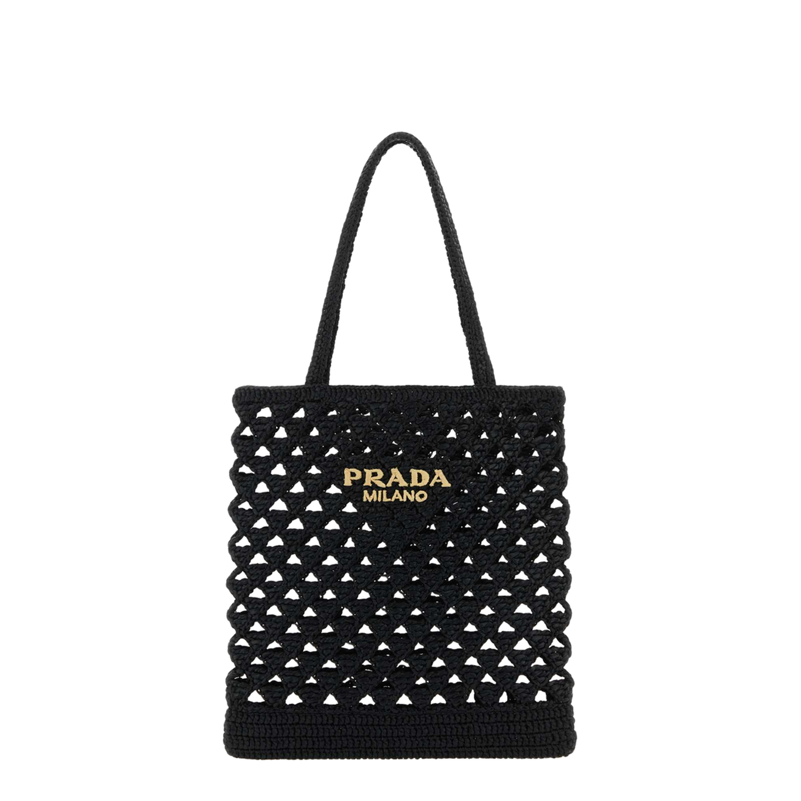 Black Straw Handbag
