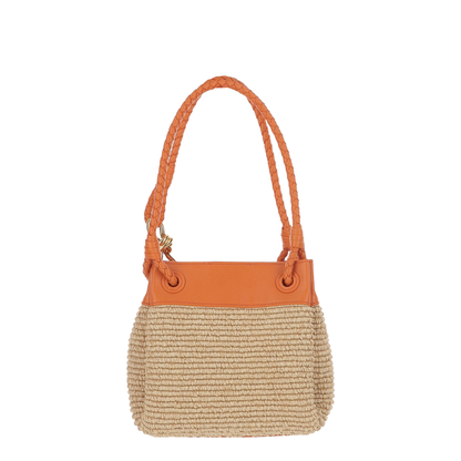 Parachute Small Raffia Shoulder Bags - Beige