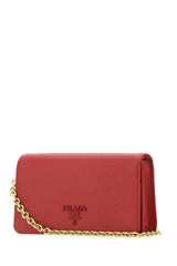 Saffiano Mini Shoulder Bag In Red