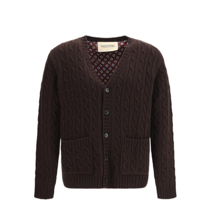 MAYFEYR - Valentino - Virgin Wool V Neck Cardigan - 9V0KA06WBQKMB1