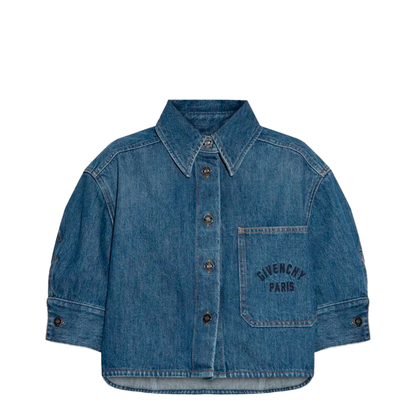 MAYFEYR - Givenchy - Cropped Cocoon Shirt In Medium Denim - BW61J7517B