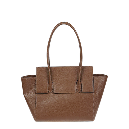 MAYFEYR - ROUNN - Felice Flap Brown Tote Bag - FELICEFLAP26PECAN