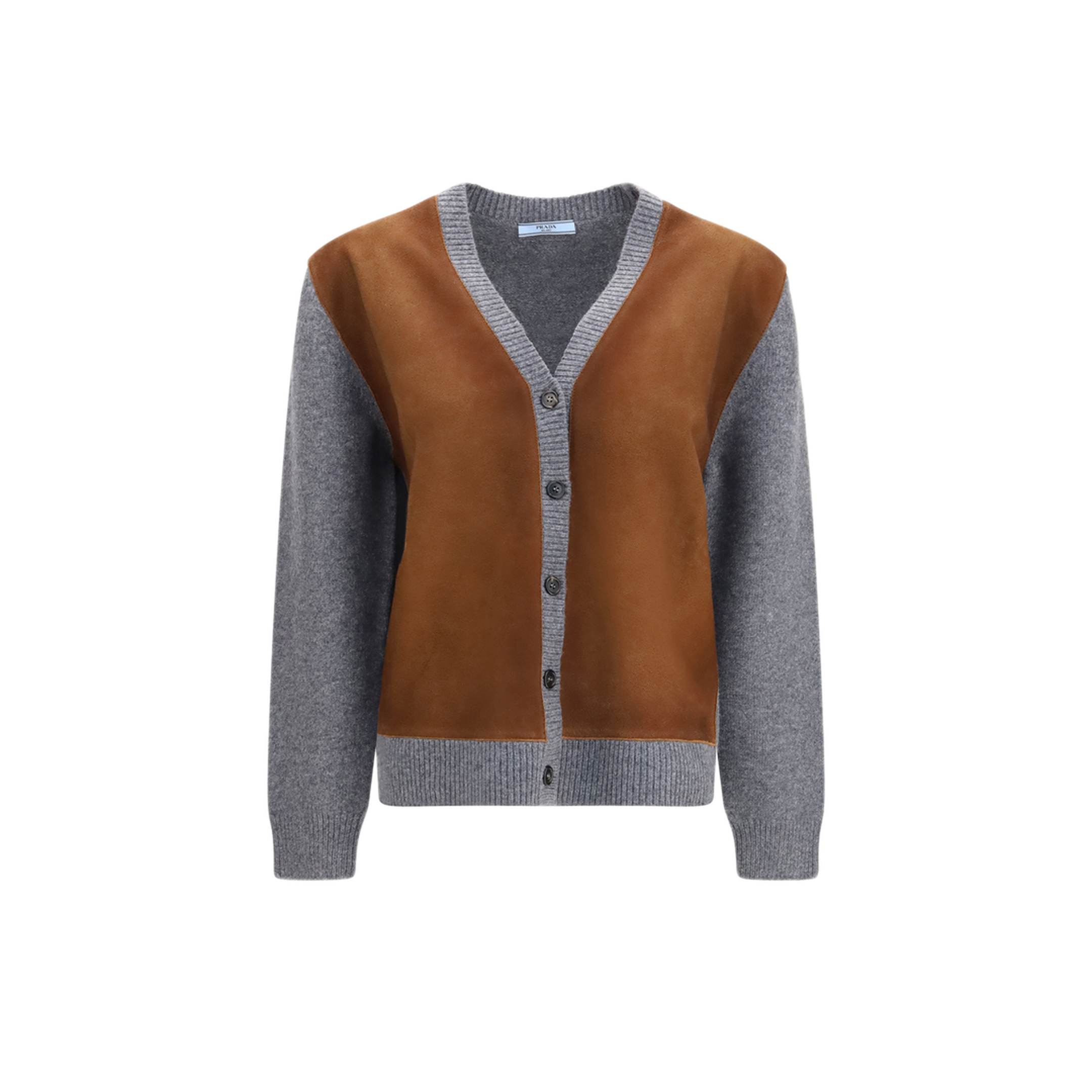 MAYFEYR - Prada - Suede And Wool Cardigan - P25O43SOOO6004F0480