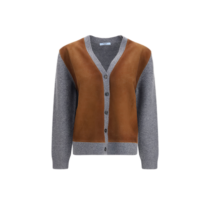 MAYFEYR - Prada - Suede And Wool Cardigan - P25O43SOOO6004F0480