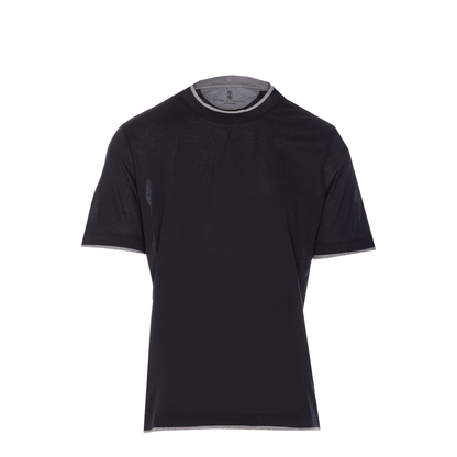 MAYFEYR - Brunello Cucinelli - Layered-Effect Silk-Cotton T-Shirt - MD8217427CCB75