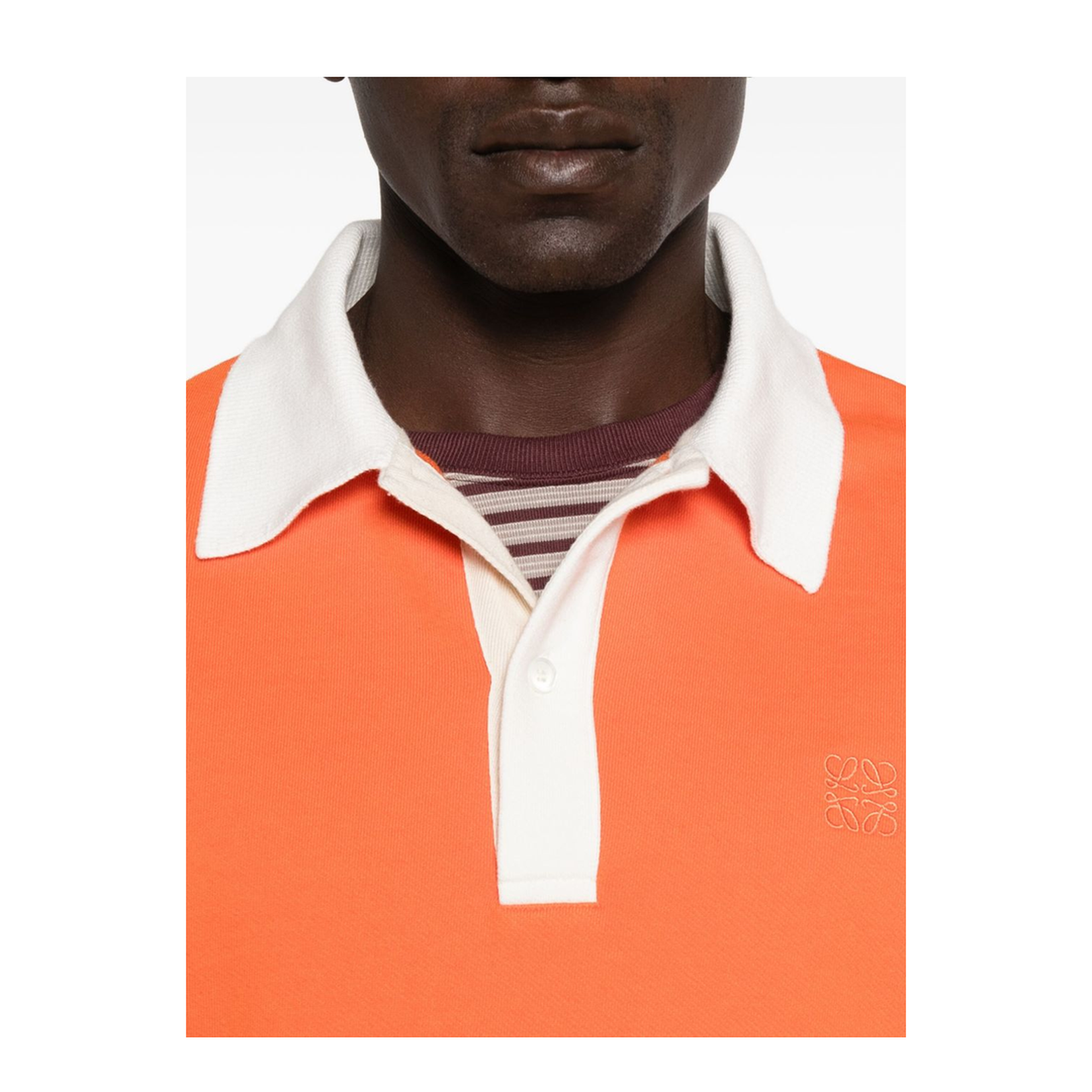 Orange Long-Sleeve Polo