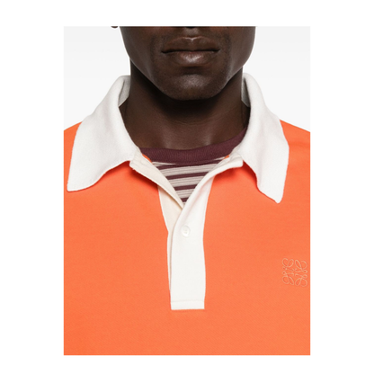 Orange Long-Sleeve Polo