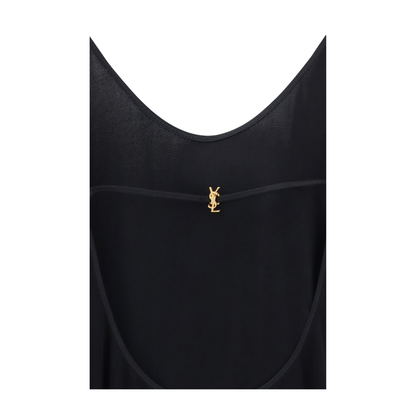 MAYFEYR - Saint Laurent - Cassandre Open-Back Ribbed-Knit Dress - 868281Y38DS