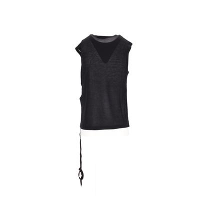 MAYFEYR - ANN DEMEULEMEESTER - Biba Sleeveless Top Viscose Cotton Rib - B0011981FA570099