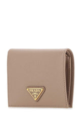 Saffiano Leather Cardholder, Gold Hardware