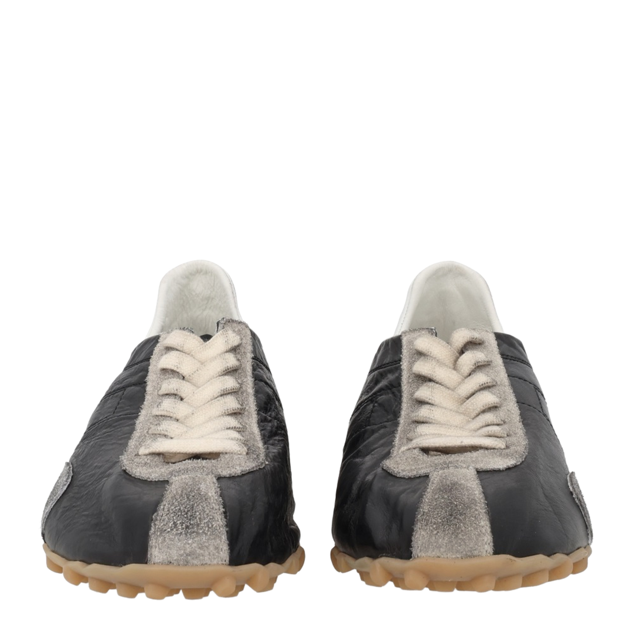 Sprinters Sneakers In Black Leather And Vintage Suede