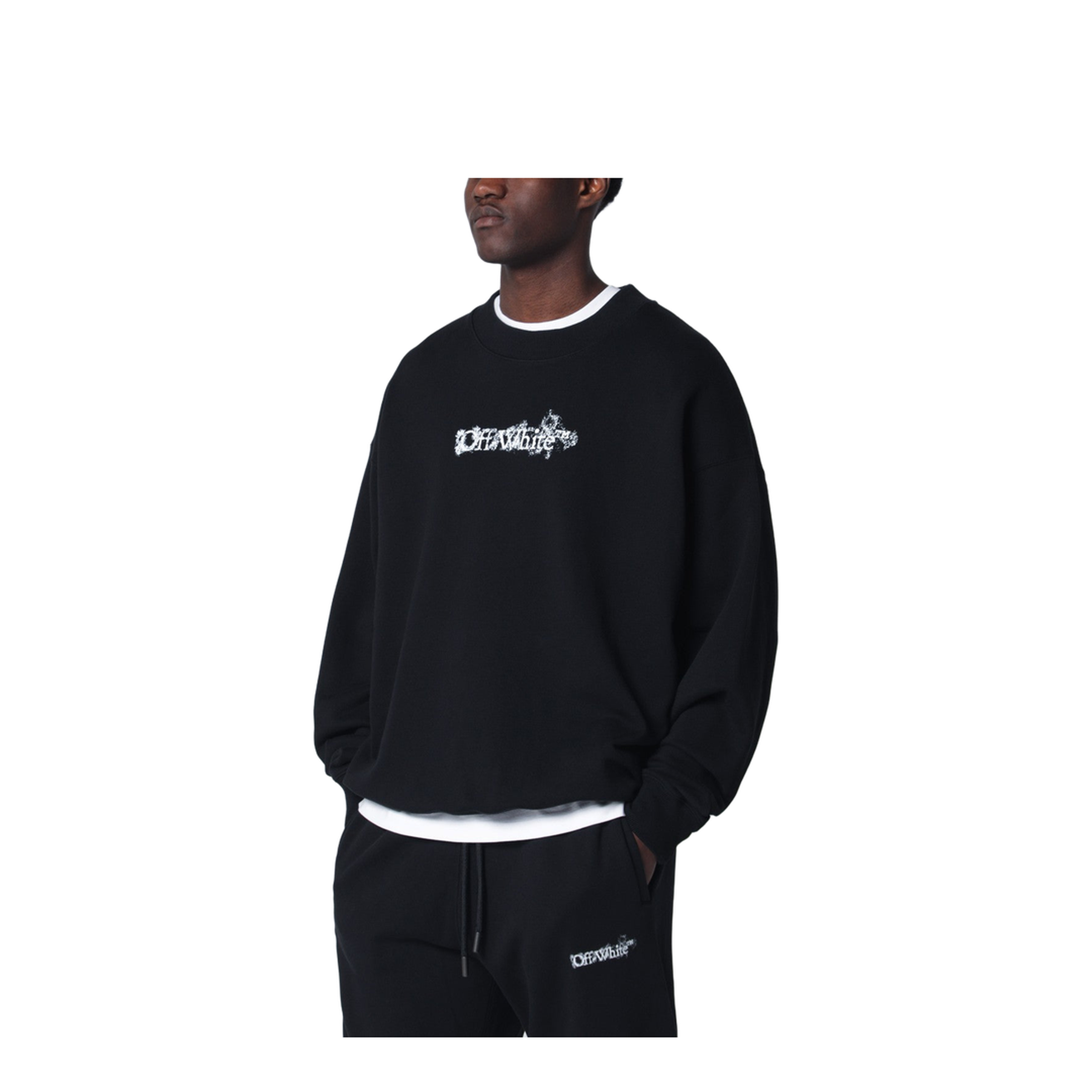 MAYFEYR -  - Heraldic Arrow Sweatshirt Black - OMBA054S26FLE0020001