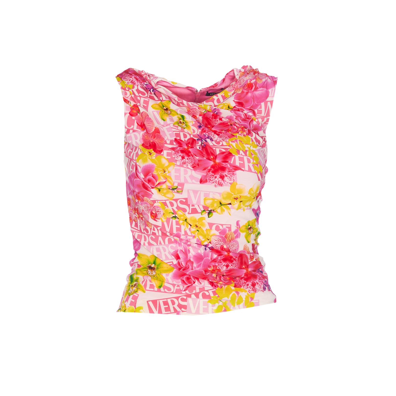 Viscose Top with Logo Print